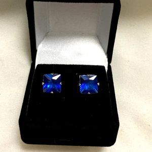 Blue stud earrings